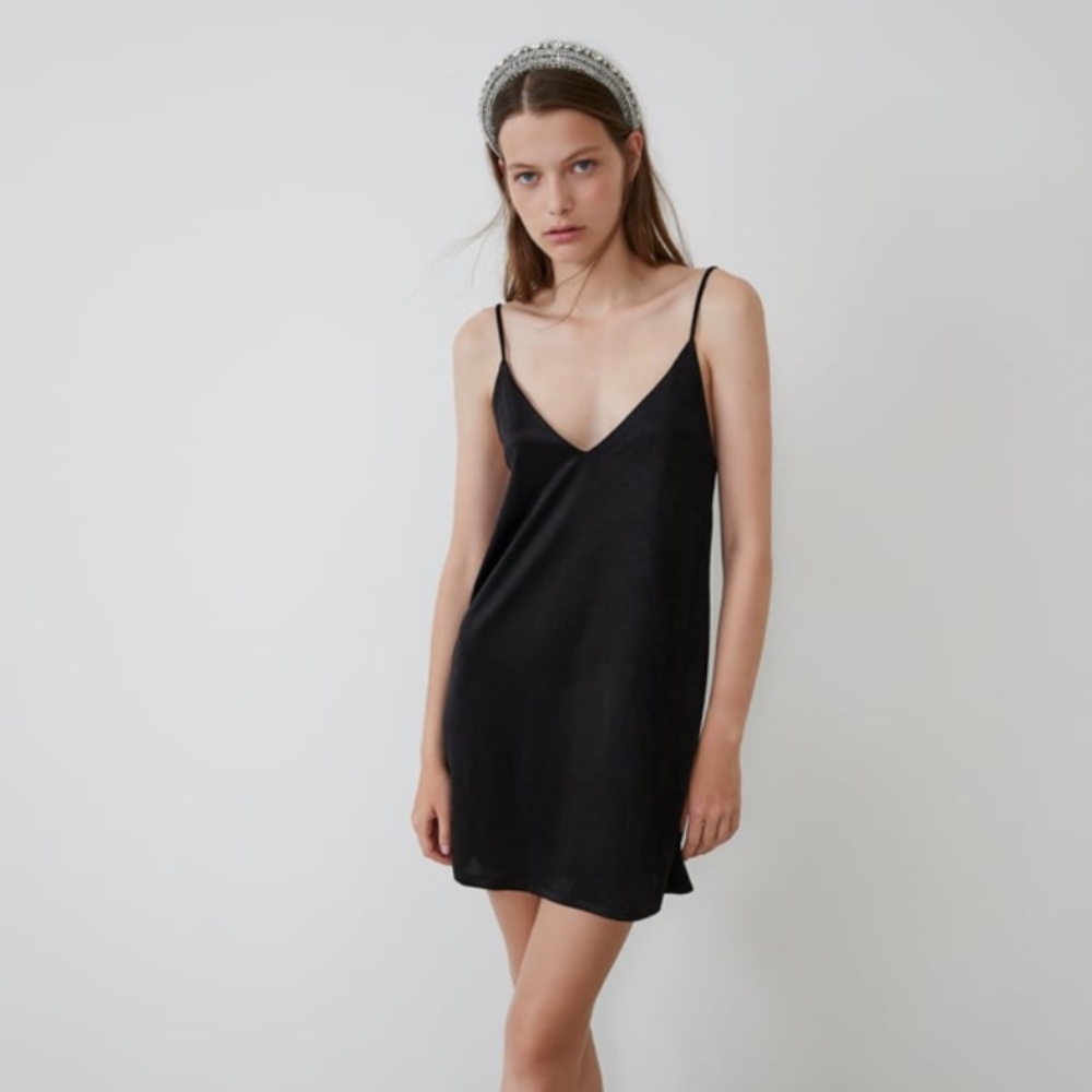 Black slip on dress